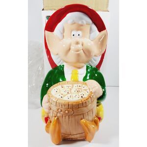 Keebler Cookies Ernie the Elf Ceramic Coin Bank 8” Vintage 1980s w Box